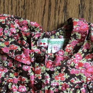 Bonpoint floral collared blouse